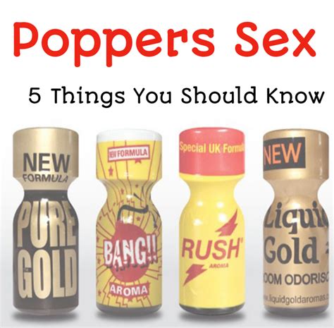 what are poppers sexually.